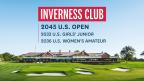 Inverness Club in Toledo, Ohio, host of the 2045 U.S. Open, 2033 U.S. Girls' Junior, and 2036 U.S. Women's Amateur, featuring the clubhouse and bentgrass fairways with white sand bunkers.